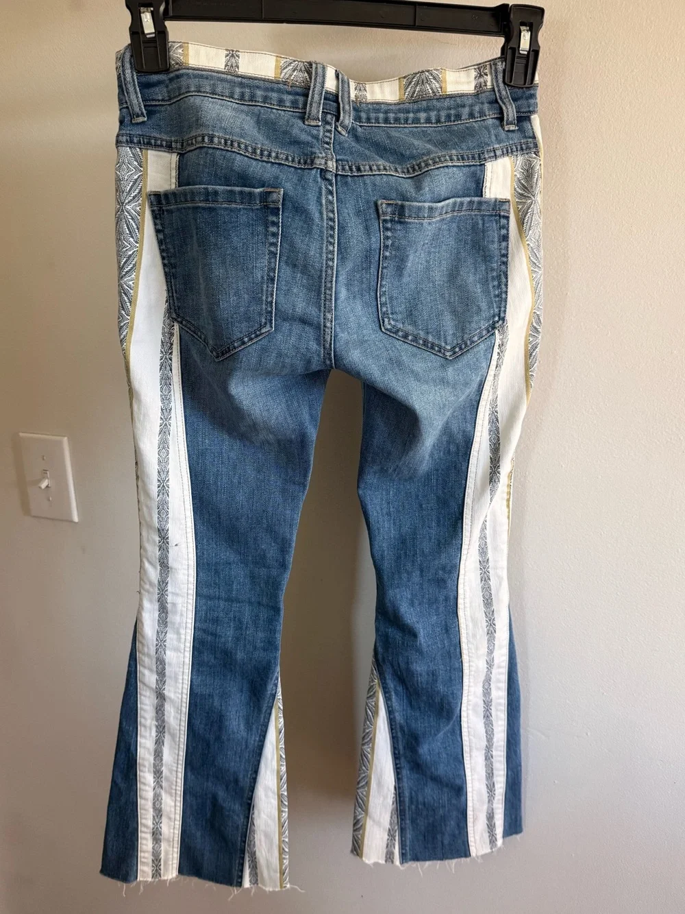 Free People Danica Flare Blue Denim Jeans Womens Size 26 Hippie Boho Festival